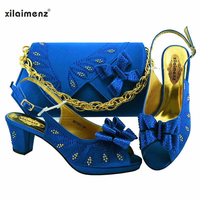 

Magenta Color High Quality Italian Women Shoes and Bag to Match 2019 Spring New Arrivals Peep Toe Comfortable Sandals for Party