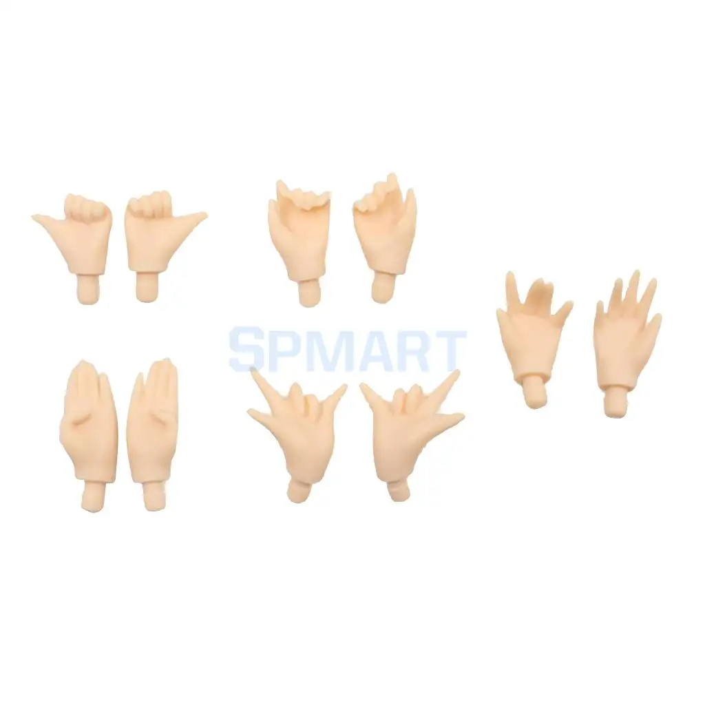 Куклы на заказ части тела 5 пар белый тон кожи руки Для 12 дюймового RBL Neo baby Pullip Licca
