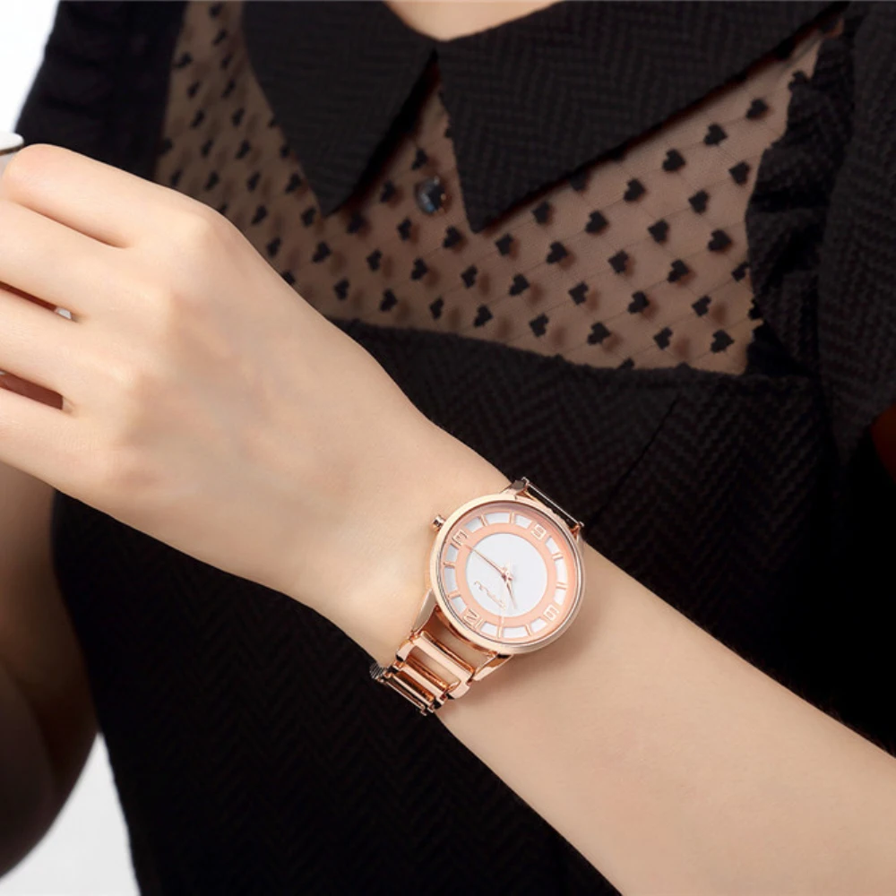 Бренд класса люкс розовое золото смотреть полностью из нержавеющей стали модные