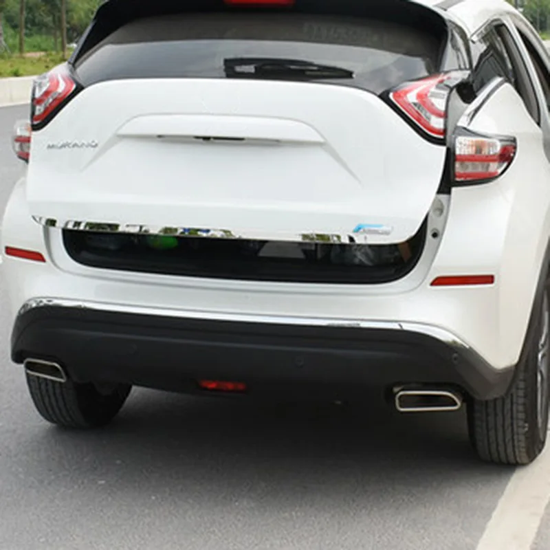 Подходит для NISSAN MURANO аксессуары Задняя Крышка багажника отделка багажника литьевая крышка наклейка автомобиля-Стайлинг