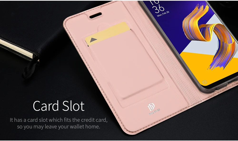 Подарочная стеклянная пленка) DUX DUCIS чехол для Asus Zenfone 5Z ZS620KL кожаный чехол с отделением для карт, магнитное покрытие для Asus Zenfone5Z ZS620 KL