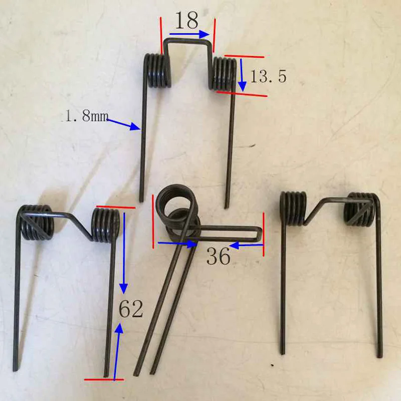 

Double Twist Spring Wire Diameter 1.8 Outer Diameter 13.5mm 5 Circle Abnormity Torsion Spring 10pcs