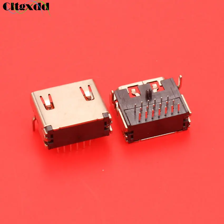 

HDMI 19 Pin female Plug female interface Connector 3 Rows 19pin (7pin 6pin 6pin) 90 degree HDMI socket repair replacement