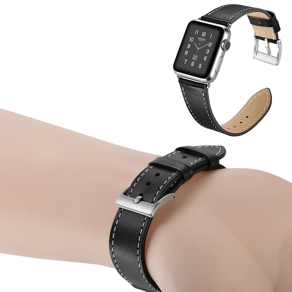 Bakeey ремень из натуральной кожи для Applewatch ручной работы замены ремешок Браслет