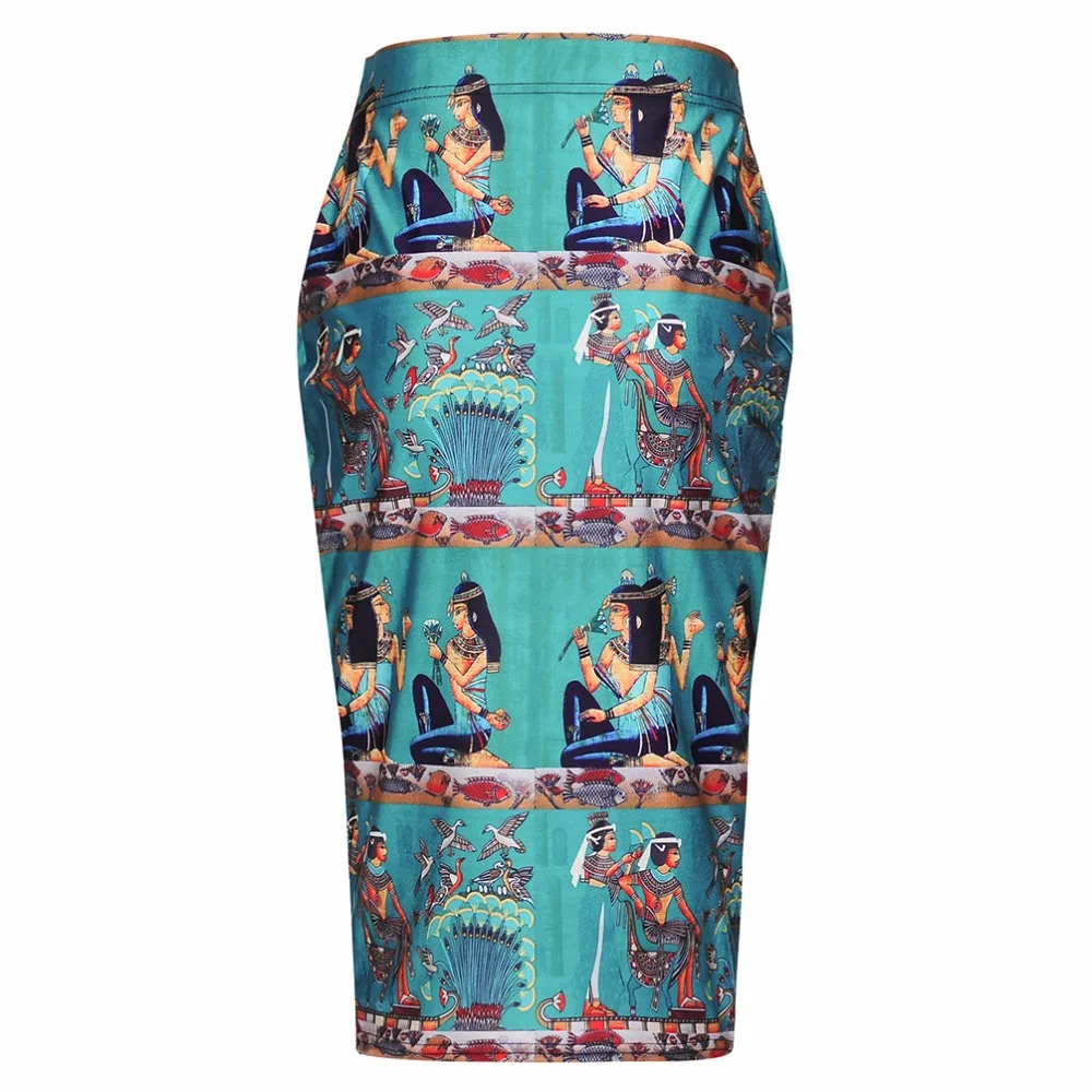 Юбки сексуальные модные высокая талия египетские для женщин 3D принт юбки женская