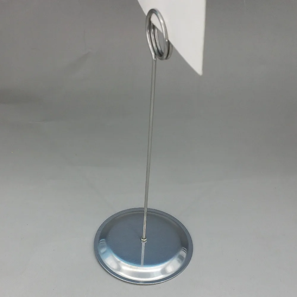 

POP Stainless Steel Price Label Tag Paper Sign Card Display Clips Holders Stands Base Dia.7cm Silver In Store Restaurant 500pcs