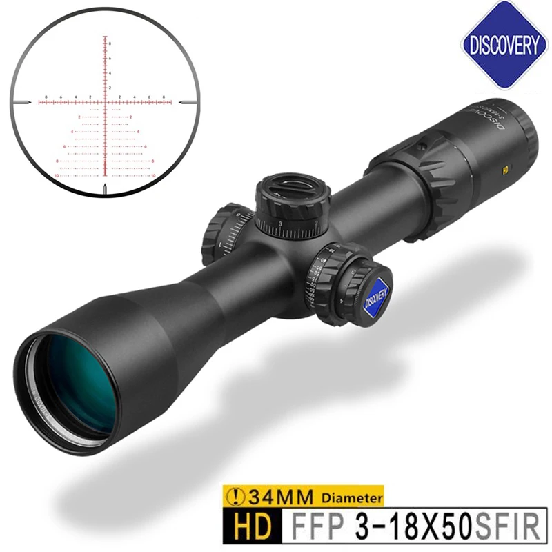 Винтовочный оптический прицел Discovery HD 3 18X50SFIR из сплава для охоты и