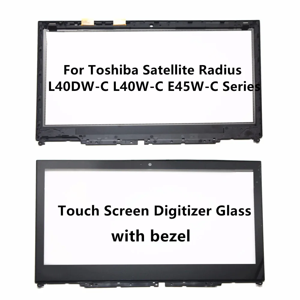 Touch Screen Digitizer Glass with Bezel for Toshiba Satellite Radius 14 L40DW-C L40W-C E45W-C E45W-C4200 E45W-C4200D E45W-C4200X