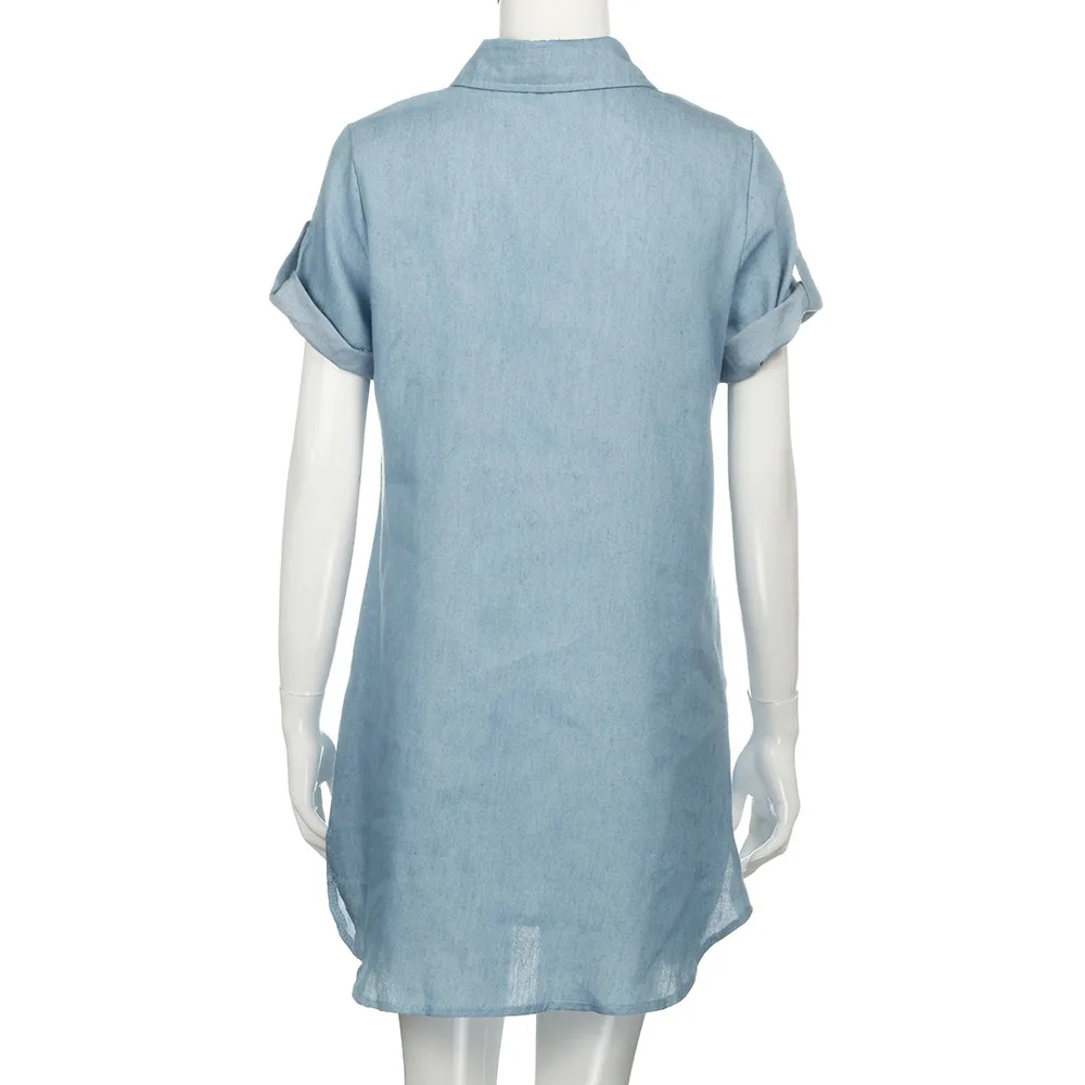 Женское джинсовое платье с вышивкой летние повседневные джинсовые вечерние