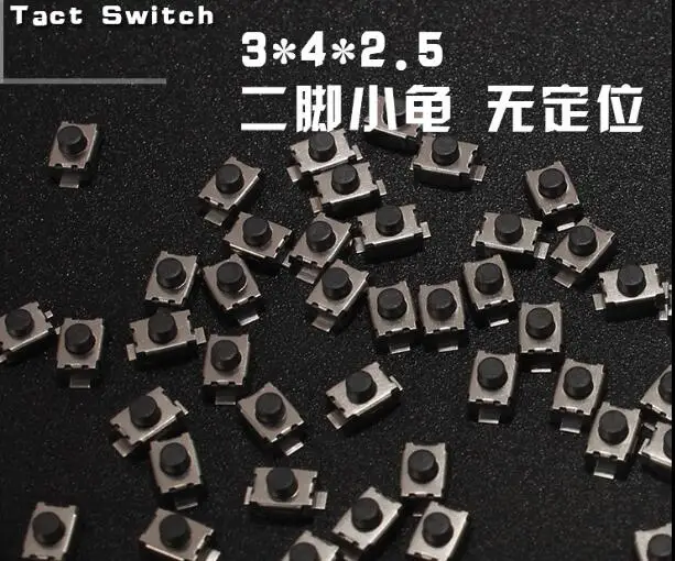 Переключатель Tact 10 шт. 3*4*2 мм 2 контактный мини переключатель 3x4x2 мм|Выключатели| |