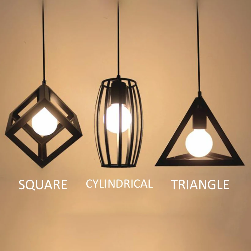 Ретро промышленная кованая железная люстра барный стол Кабинет Ресторан с одной