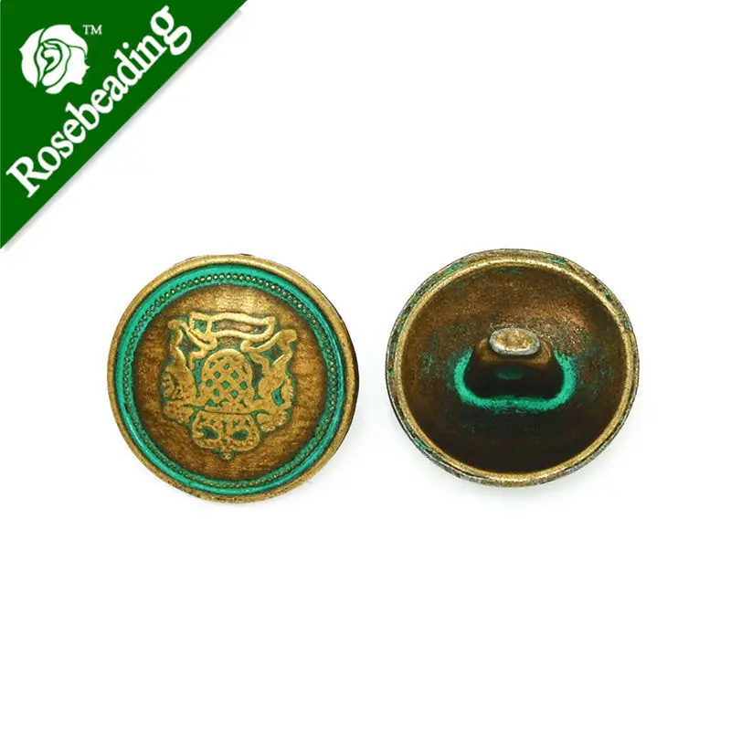 Множество из 20 шт ярь-медка патиновые латунные кнопки подвески на патине. Без