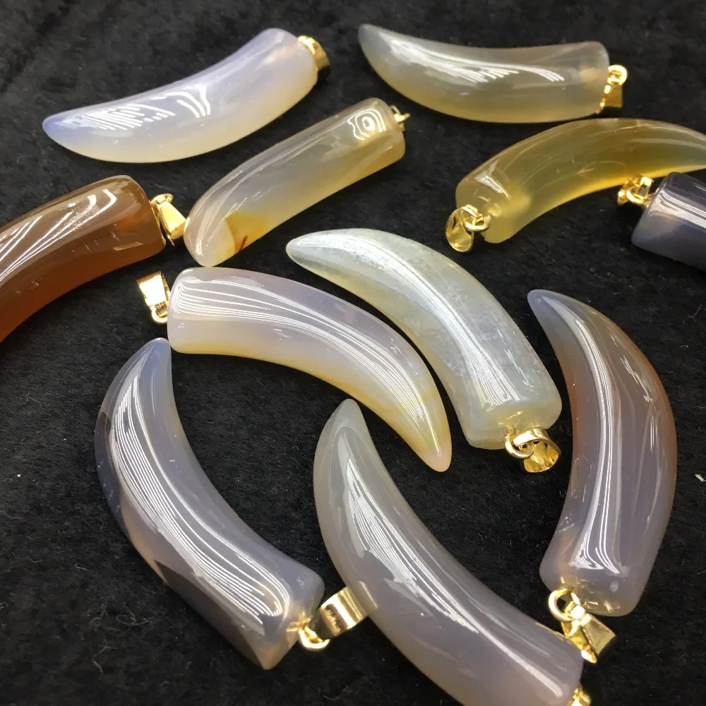 

1pcs Natural agate Quartz Crystal pendant healing