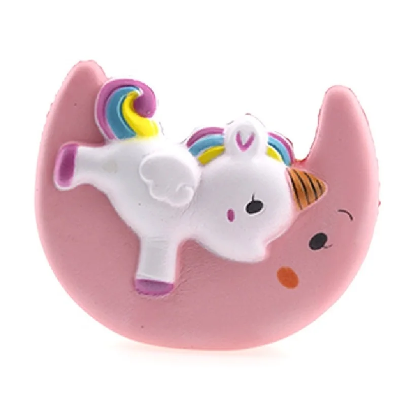 Единорог Jumbo Kawaii мягкие мягкими Moon Squeeze squishi игрушка замедлить рост для детей снимает стресс беспокойство реквизит - Цвет: Pink Unicorn