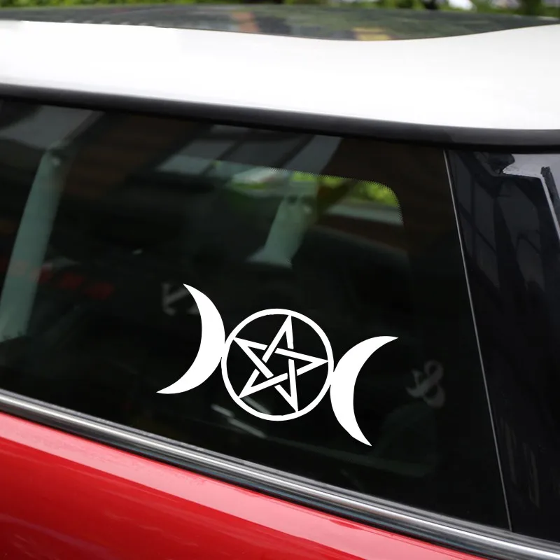 Anycuros Тройная богиня луны Wicca Пентакль мультфильм наклейки 15 см * 7 6 | Автомобили и
