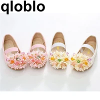 2022 fashion princess enfants sweety girls leather shoes lovely flower bow children sandals high quality shoes for kids