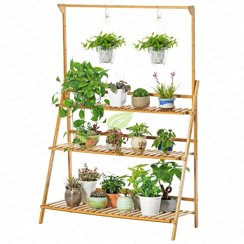 

1 Best Bamboo Potted Plant Stand Flower Pot Holder Multilayer Flower Plant Stand Indoor Outdoor Gifts & Decor Storage Shelves
