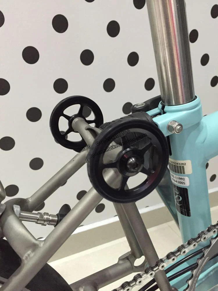 1 пара велосипед Easywheel для Brompton Алюминий сплав супер легкая по весу простая колеса+ Титан болты 22 г/шт