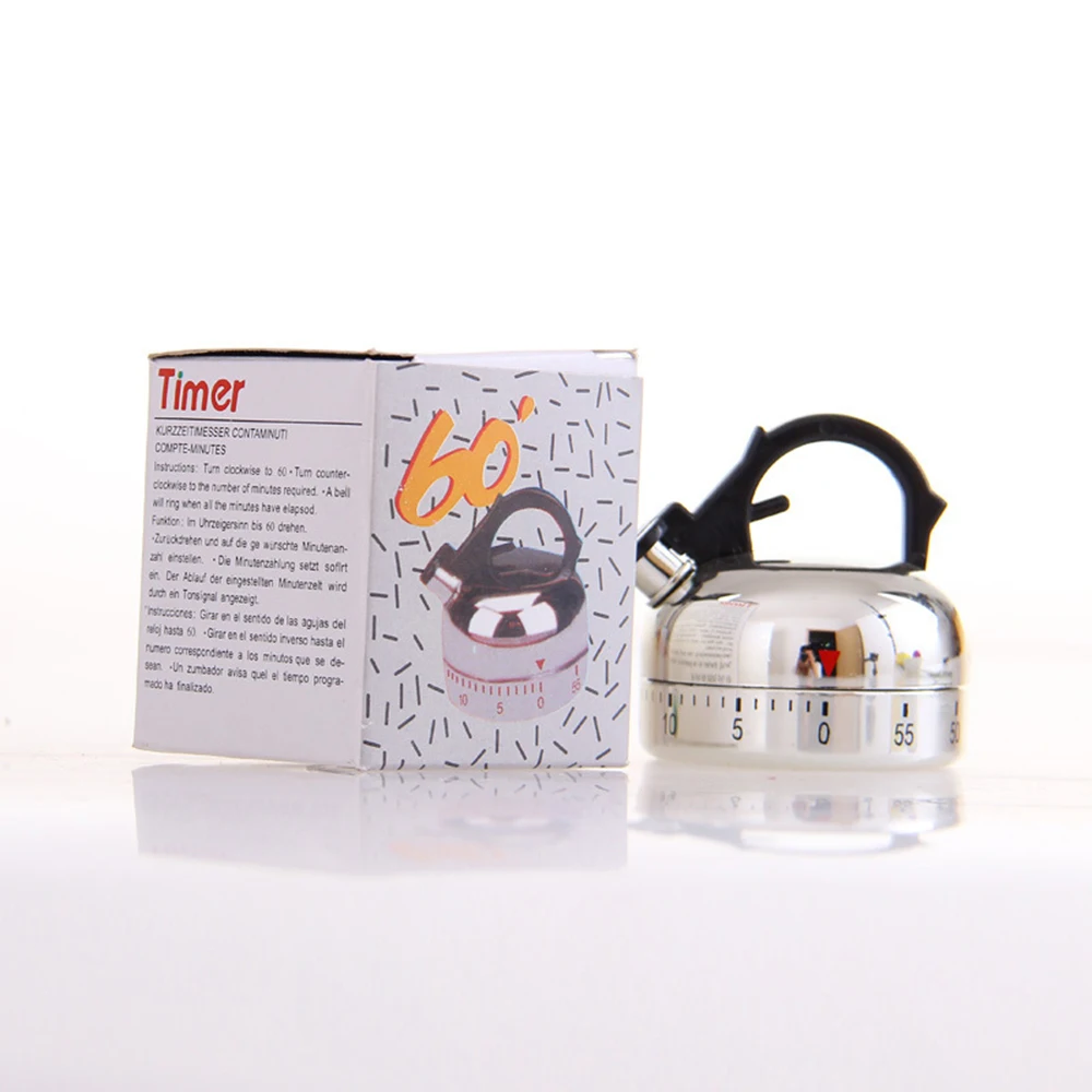 Кухонный таймер для машины из нержавеющей стали 60 минут будильник механический