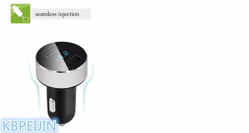 Умное автомобильное зарядное устройство 2 USB с двумя портами светодиодный