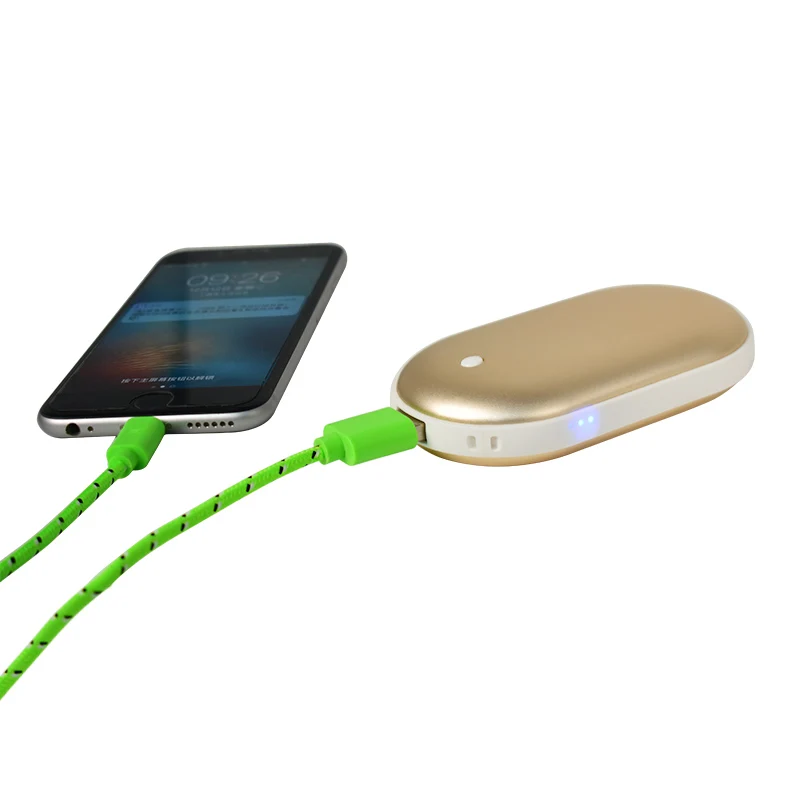 6000 Mah металлический внешний аккумулятор &amp Hander теплые портативное зарядное