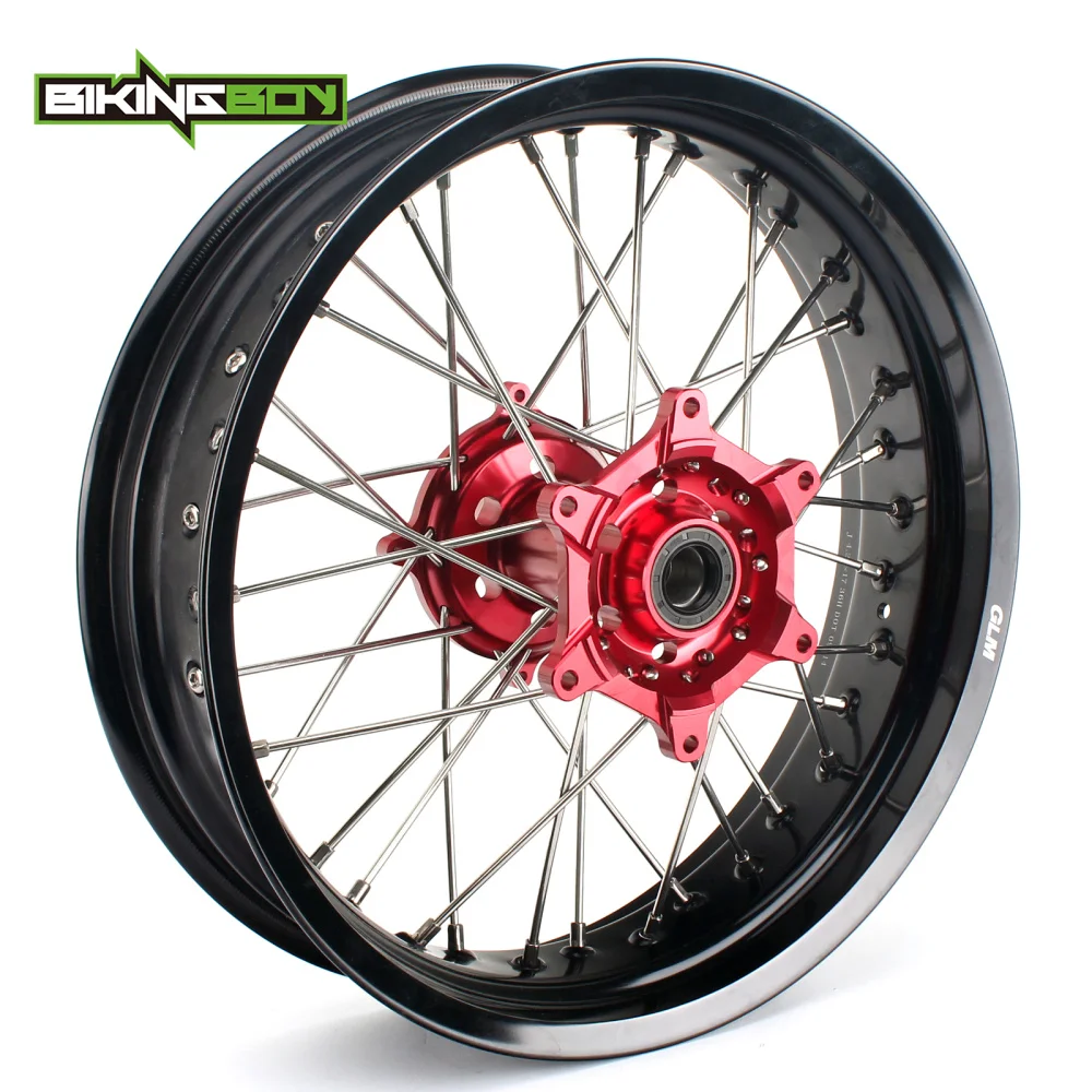 BIKINGBOY 3 5x17 &quotSupermoto передний обод колеса 36 отверстий концентратор для Honda CR 125 250 02 13
