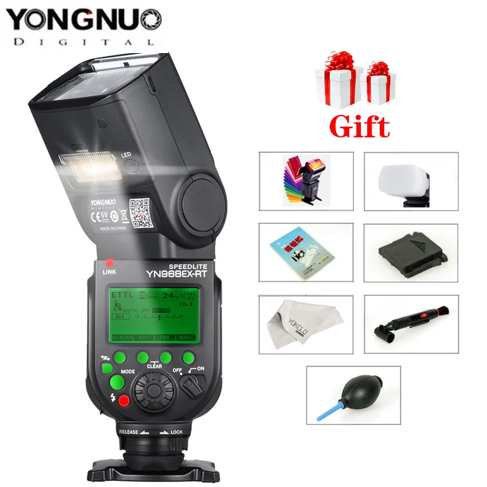 YIpeen Yongnuo YN968EX RT Беспроводная вспышка Speedlite TTL Светодиодная лампа для камеры Canon