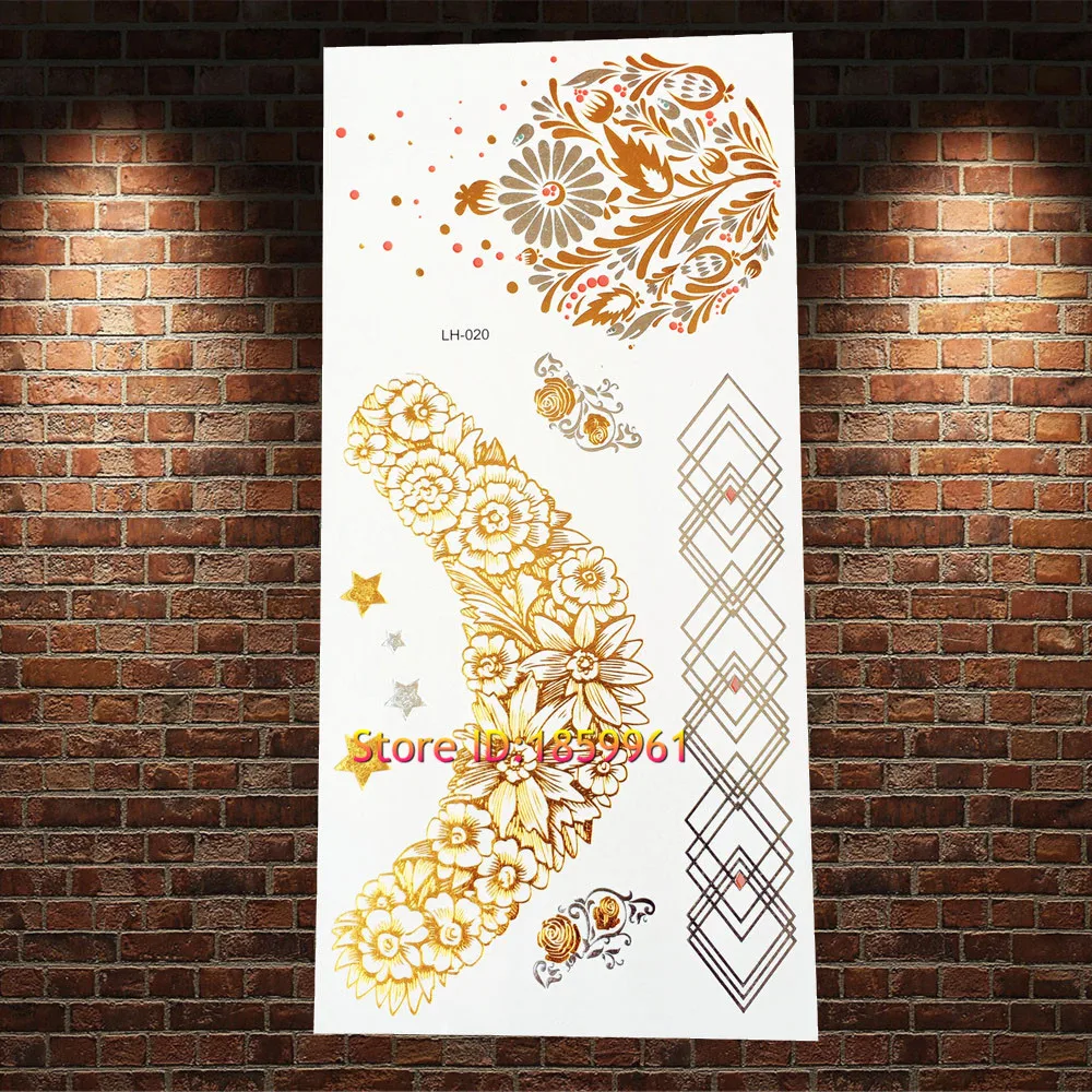 1 шт. водостойкая Татуировка Золотая Бабочка | Красота и здоровье