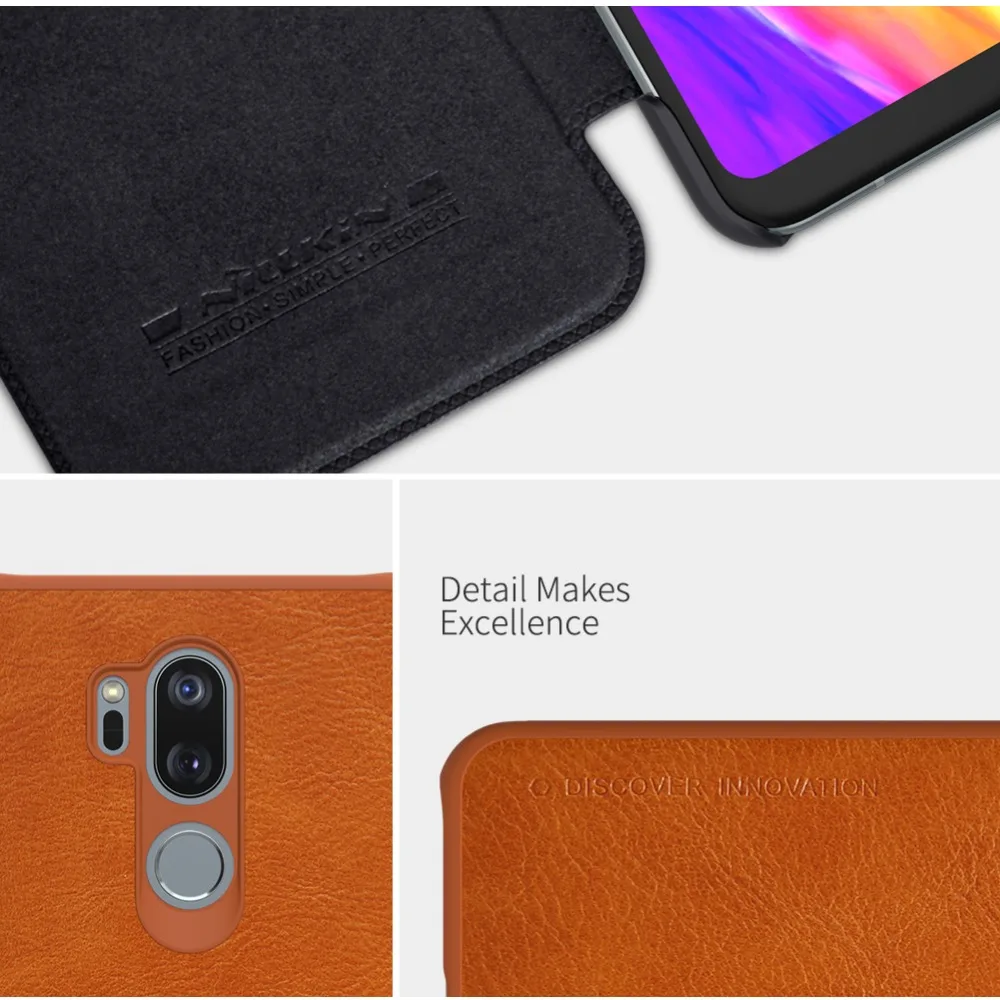 Чехол для LG G7 чехол thinq Nillkin QIN серия Роскошный кожаный Защита флип с функцией