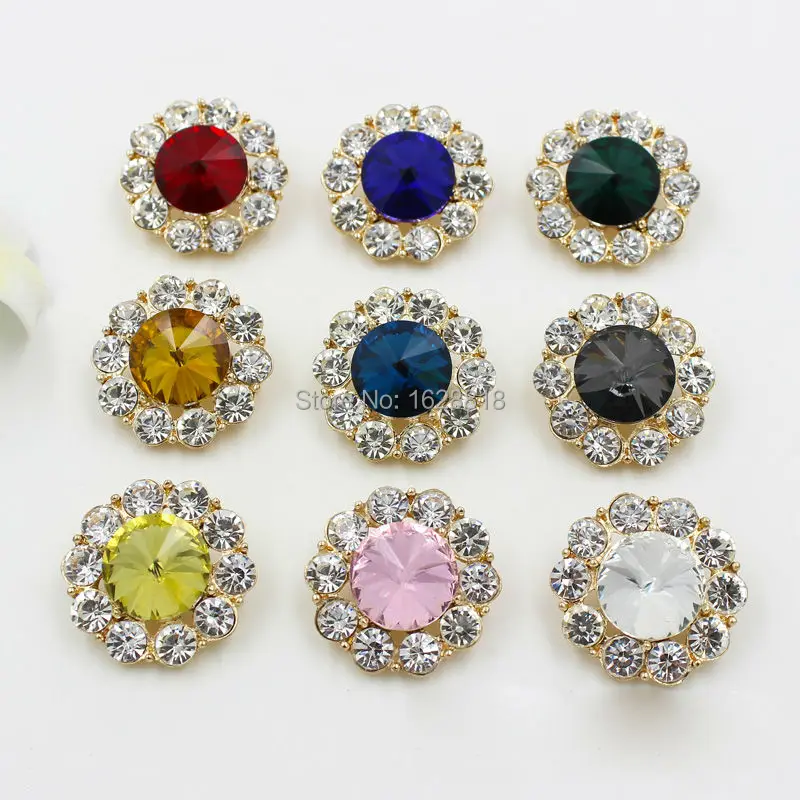 Эксклюзивные ювелирные украшения броши 50 шт./лот круглый rhinestone свадебные кнопка