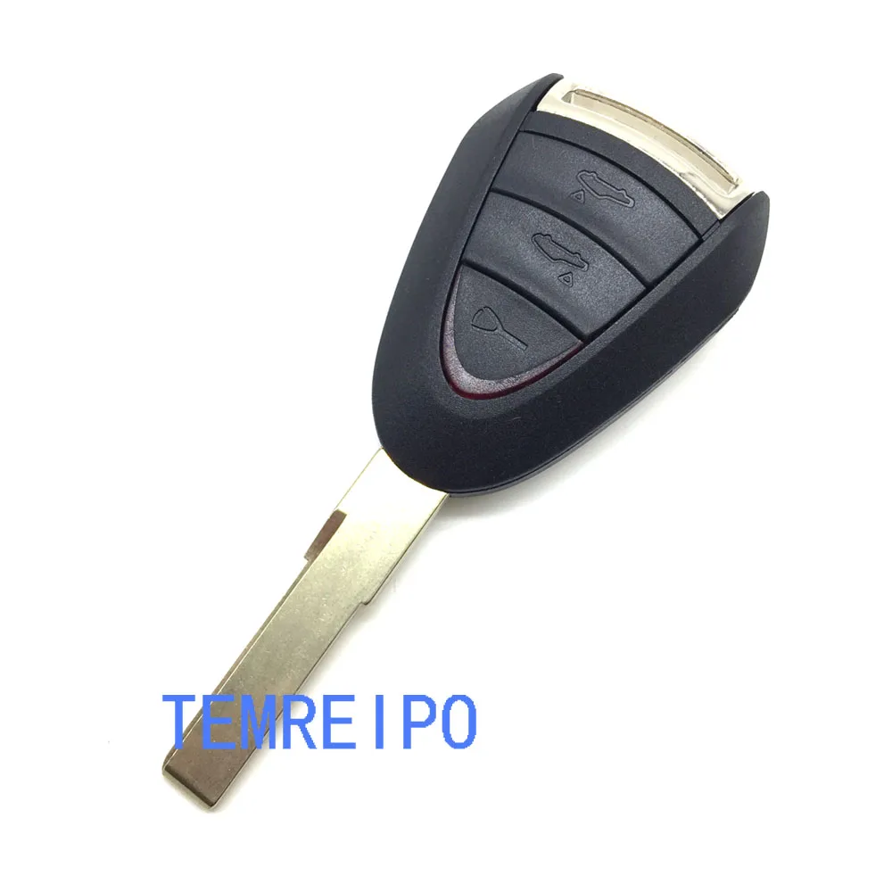 

3 Buttons Replacement Remote Car Key Case Combo Uncut Blade Flip Fob Car Key Shell for Porsche Cayenne 996 Boxster S 911