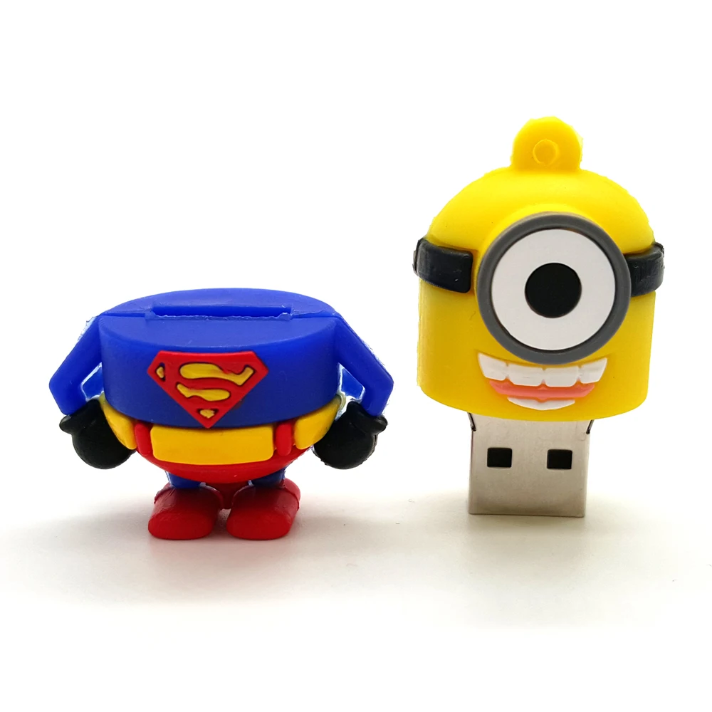 USB флеш-накопитель с миньонами мультипликационный 2 0 4 ГБ 8 16 32 64 адаптером OTG карта