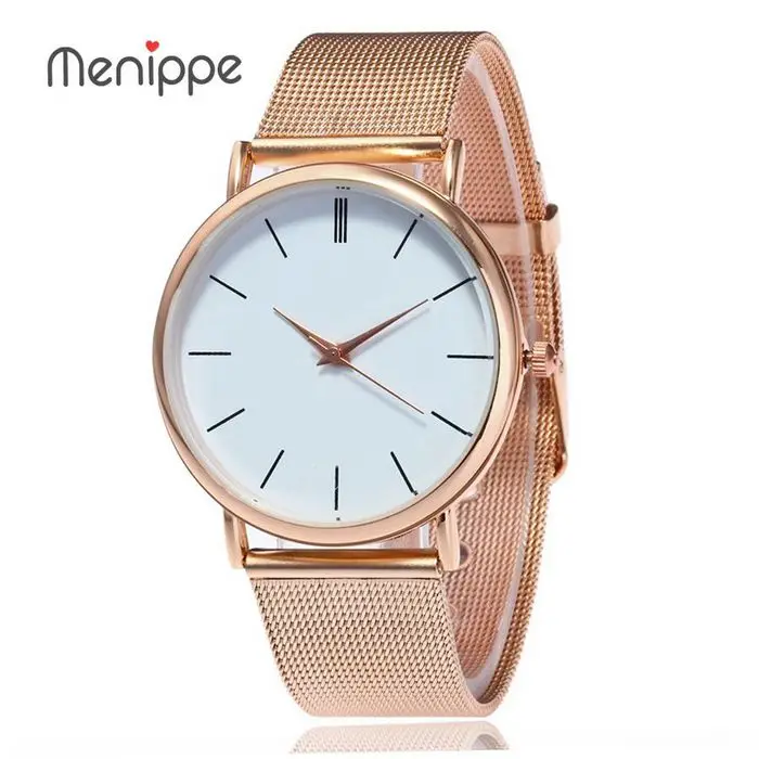 Rose Gold Новинка, известный бренд, серебряные повседневные кварцевые часы Geneva для женщин, металлическая сетка, нержавеющая сталь, нарядные часы, женские часы - Цвет: Rose Gold