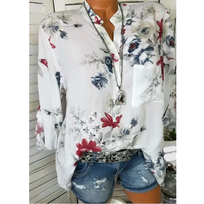5XL модная женская блузка и рубашка больших размеров сексуальная блуза с