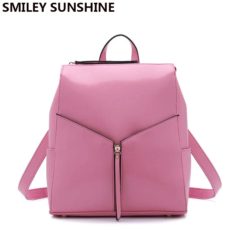 Pink DIENQI Fashion female genuine leather women backpack feminine backpack for teenager girls school bag backbag schoolbag - Color: Pink