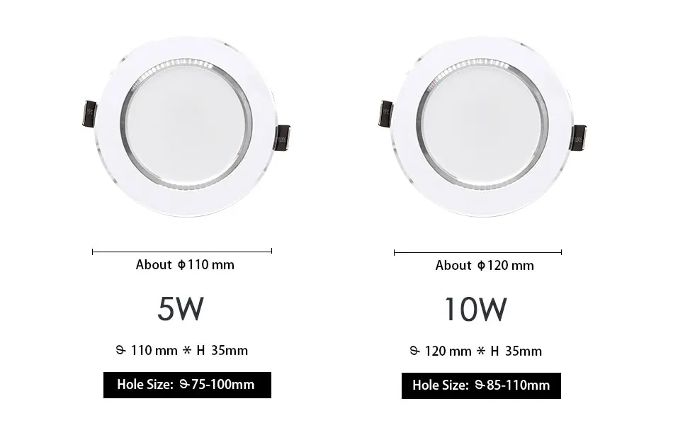 Rgb LED-светильник утопленный потолочный светильник красочный Точечный светильник шарик регулятора Крытый AC 110 220V 240V бар КТВ Гостиная