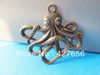 4pcs antique silver toneantique bronze hollow large octopus connector pendant charmfindingdiy accessory jewellry making