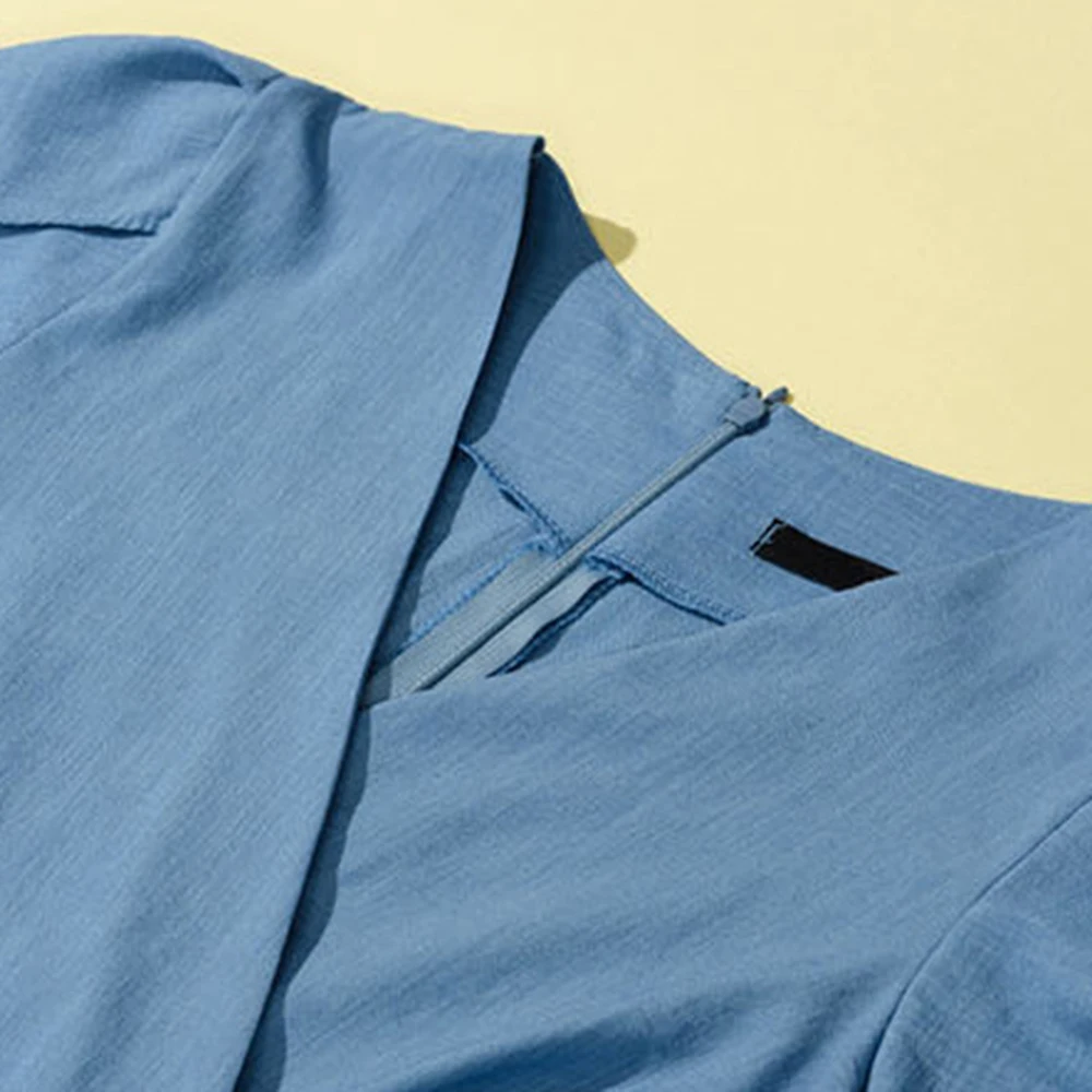 

Women Nice Dress Short Petal Sleeve Lace Up Causal Robe Streetwear Plus Size 4XL Clothes Elegant OL Style Fashion Vestidos