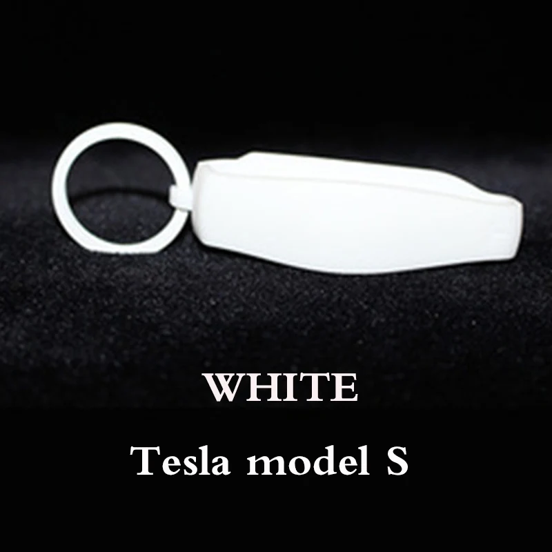 White Teals Model S Новая горячая распродажа силиконовый брелок для ключей Tesla Защитная крышка для ключей Tesla модель 3 модель X модель S - Название цвета: White Teals Model S