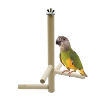 1pcs tiger skin peony parrot rotation station bars 4 level round wooden ladder four level revolving staircase toys
