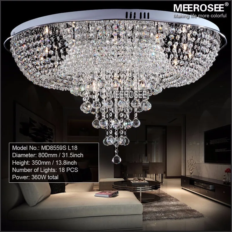 Современные Круглые Хрустальные потолочные светильники MD8559 хрустальная лампа