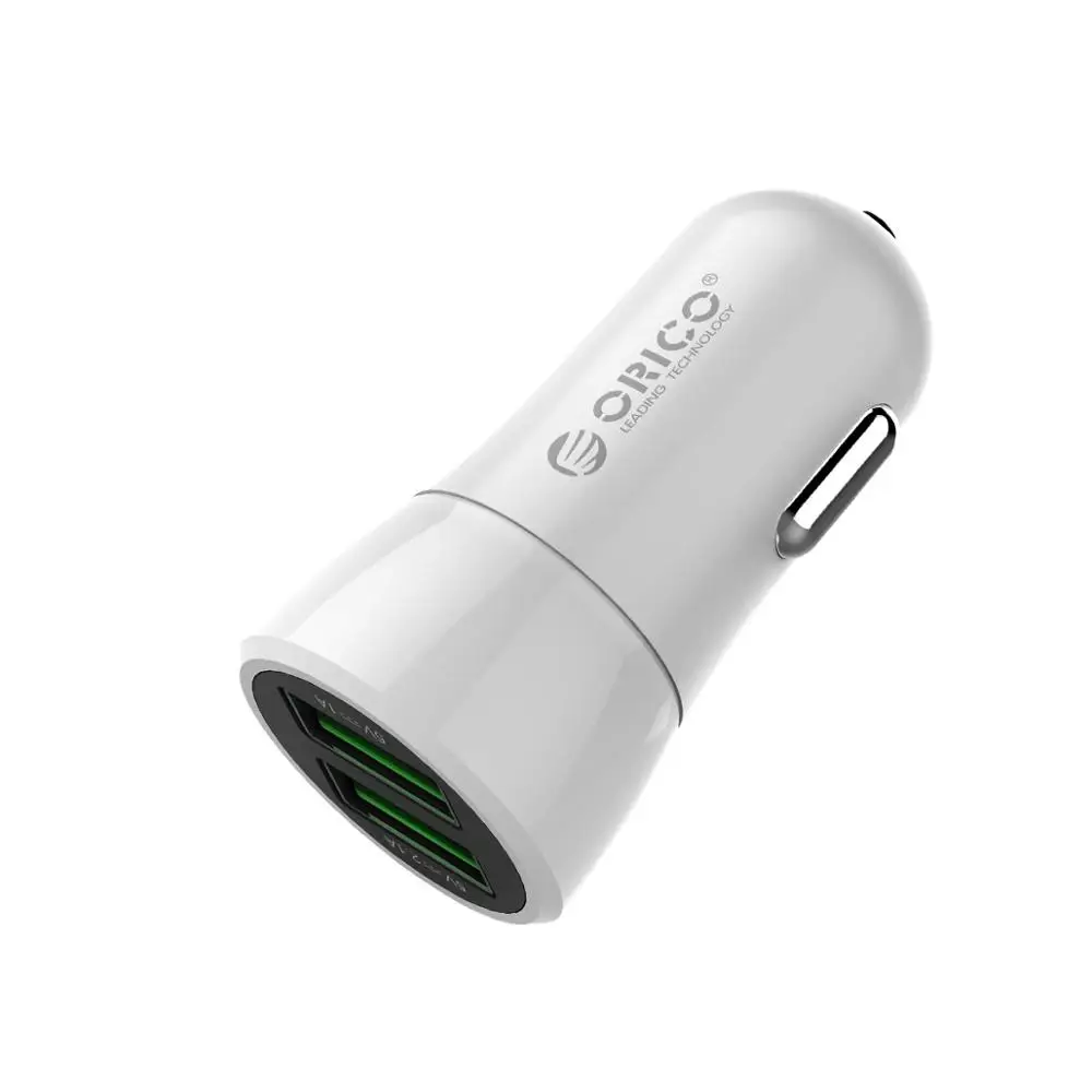 ORICO мини USB Автомобильное зарядное устройство для мобильного телефона планшета 2.1A быстрое зарядное устройство двойной выход 12 Вт макс зарядное устройство адаптер - Тип штекера: White Charger