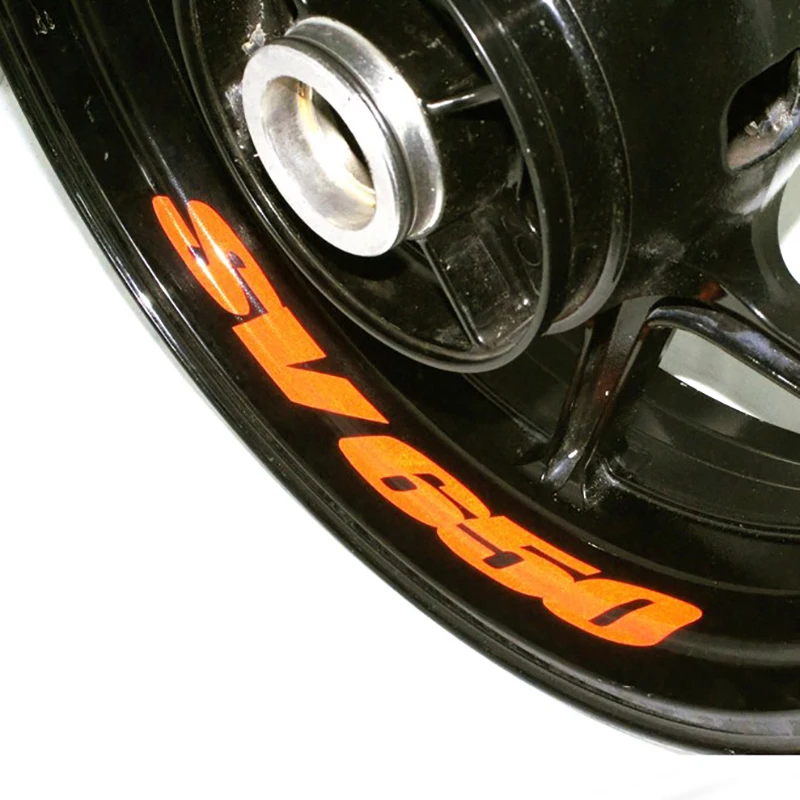

8X Motorcycle Wheel Logo Sticker Decal Reflective Rim Bike Motorcycle Suitable for SUZUKI SV 650 sv650
