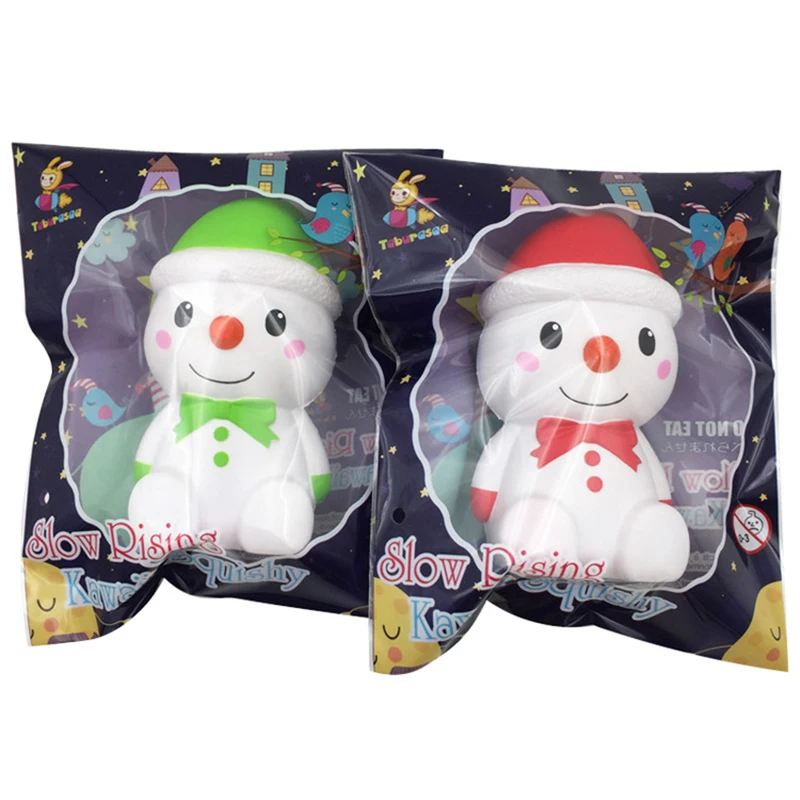 Squishy замедлить рост Рождество бантом Снеговик Милая Подвеска для телефона Squeeze
