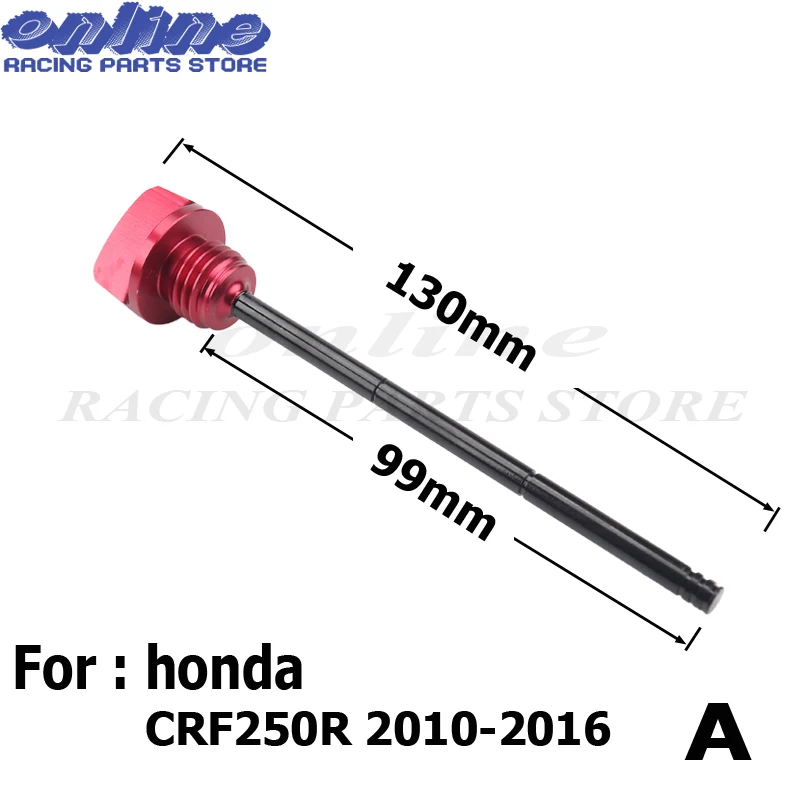 Щуп для масла из сплава CNC заглушки двигателя длинные/короткие Honda CRF250R 10-16/02-09