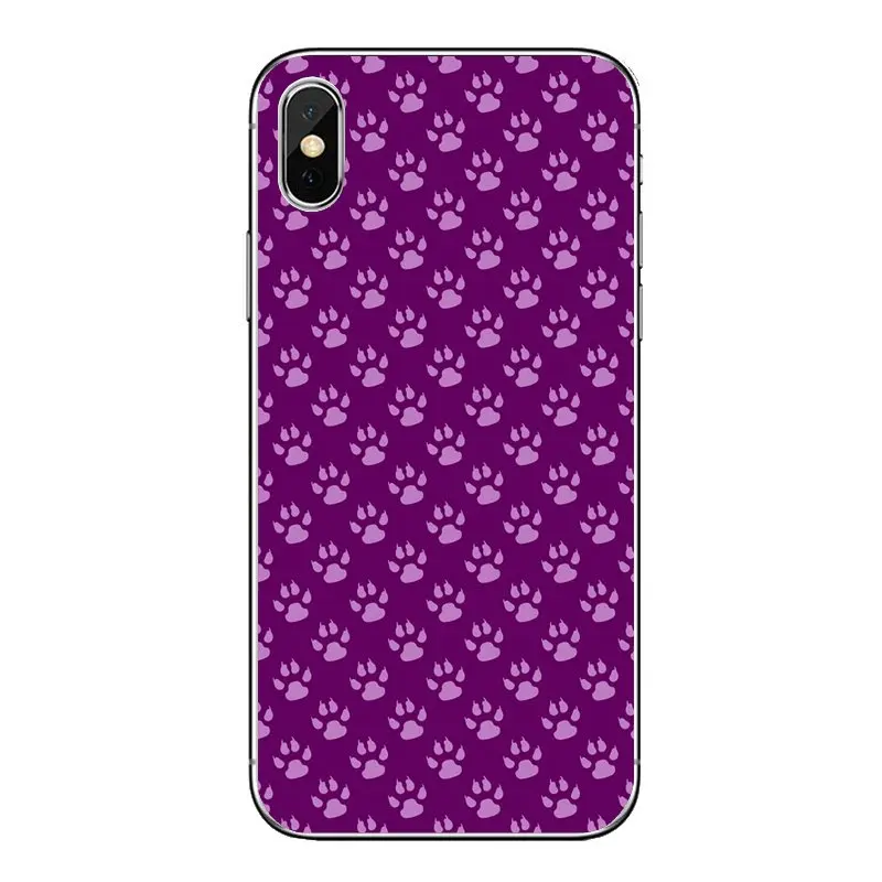 Silicone Bag Case For Samsung Galaxy Note 8 9 S9 S10 A8 A9 Star Lite Plus A6S A9S Rainbow dog footprint Paw Claw Cartoon pattern |