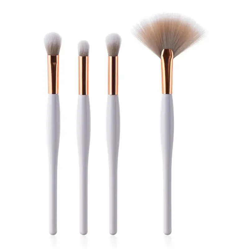 Набор кистей для макияжа белый консилер основа румяна пудра растушевка