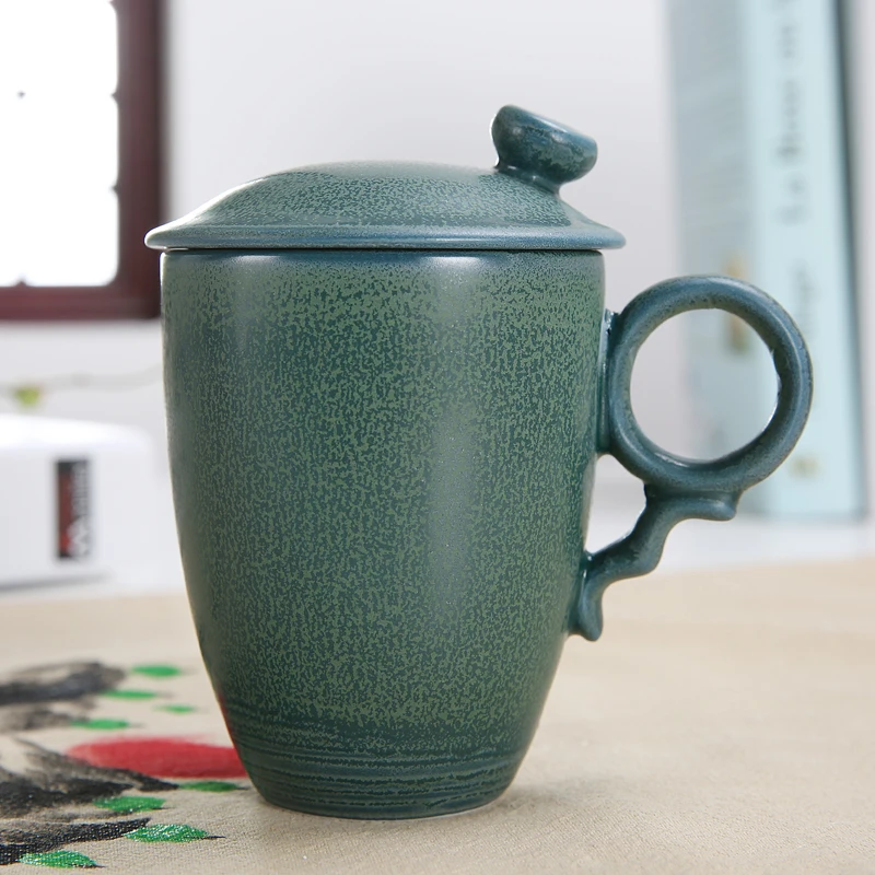 

Boutiques 260ml Jingdezhen Ceramic Celadon Porcelain Handpainted Lotus Teacup Mug for Water Coffee Juice Tea Cup Drinkware