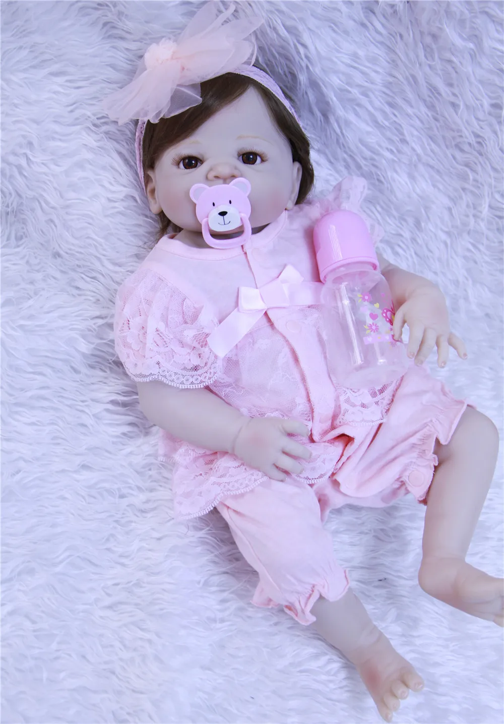 Реалистичные полностью силиконовые куклы Младенцы 23 дюйма модные младенцы для