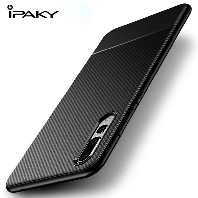 Чехол для телефона IPAKY из углеродного волокна задняя крышка Huawei P20 Lite роскошный